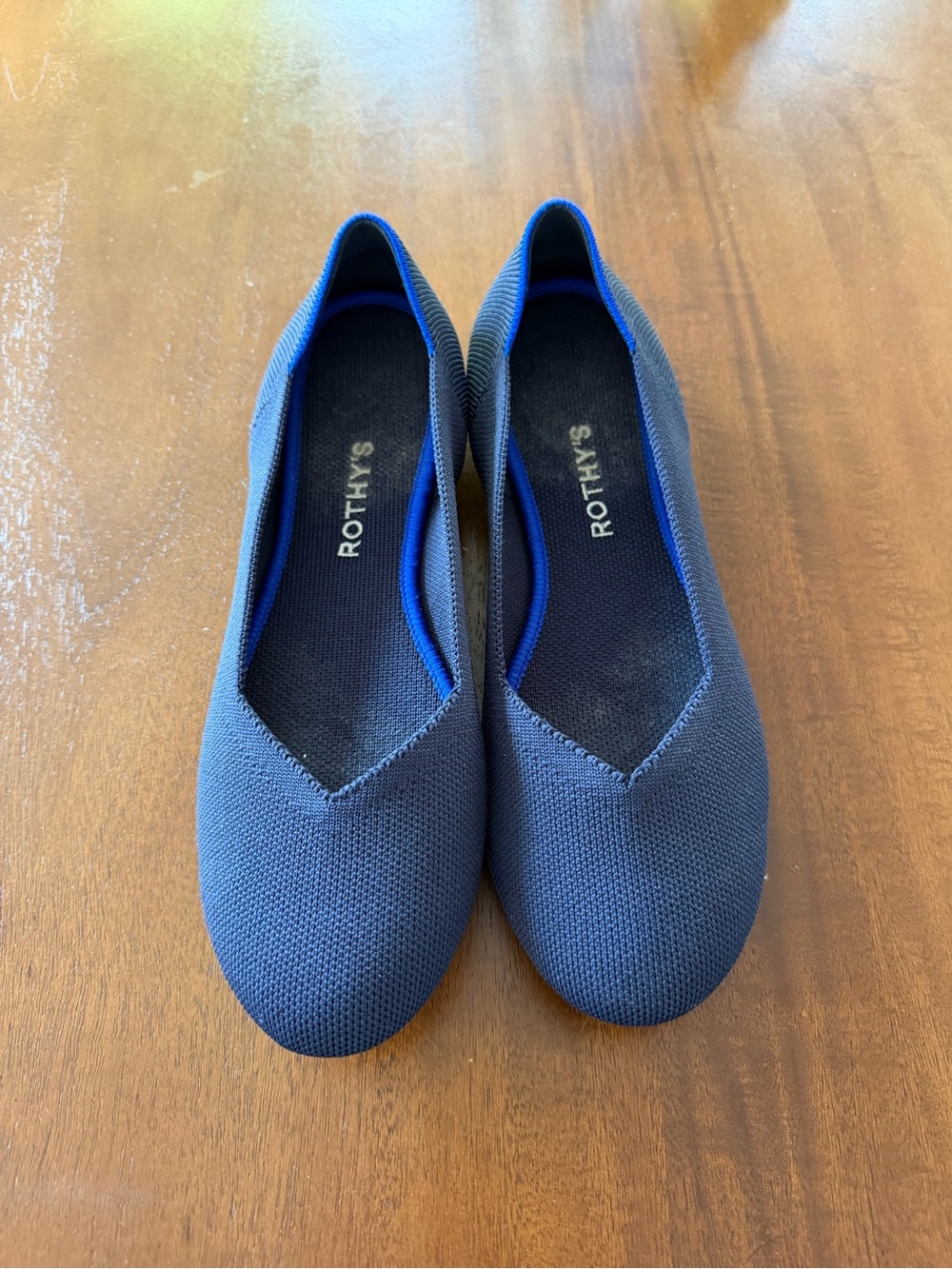 Rothy's Navy Knit Slip-On Flats